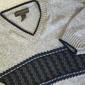 Liberty Sweaters Men's XL Gray Pullover Knitted Sweater Grandpa Core Cabin Core‎